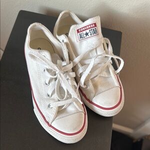 Converse All-Star White Sneakers Classic Canvas Design Size 1